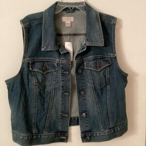 NWT!! Loft Denim Vest Size Large